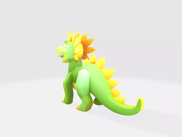Lowpoly dinasaur Low-poly 3D model_4