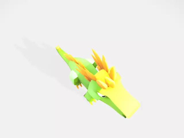 Lowpoly dinasaur Low-poly 3D model_3