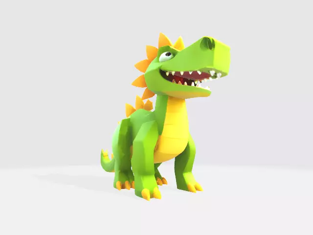 Lowpoly dinasaur Low-poly 3D model_2