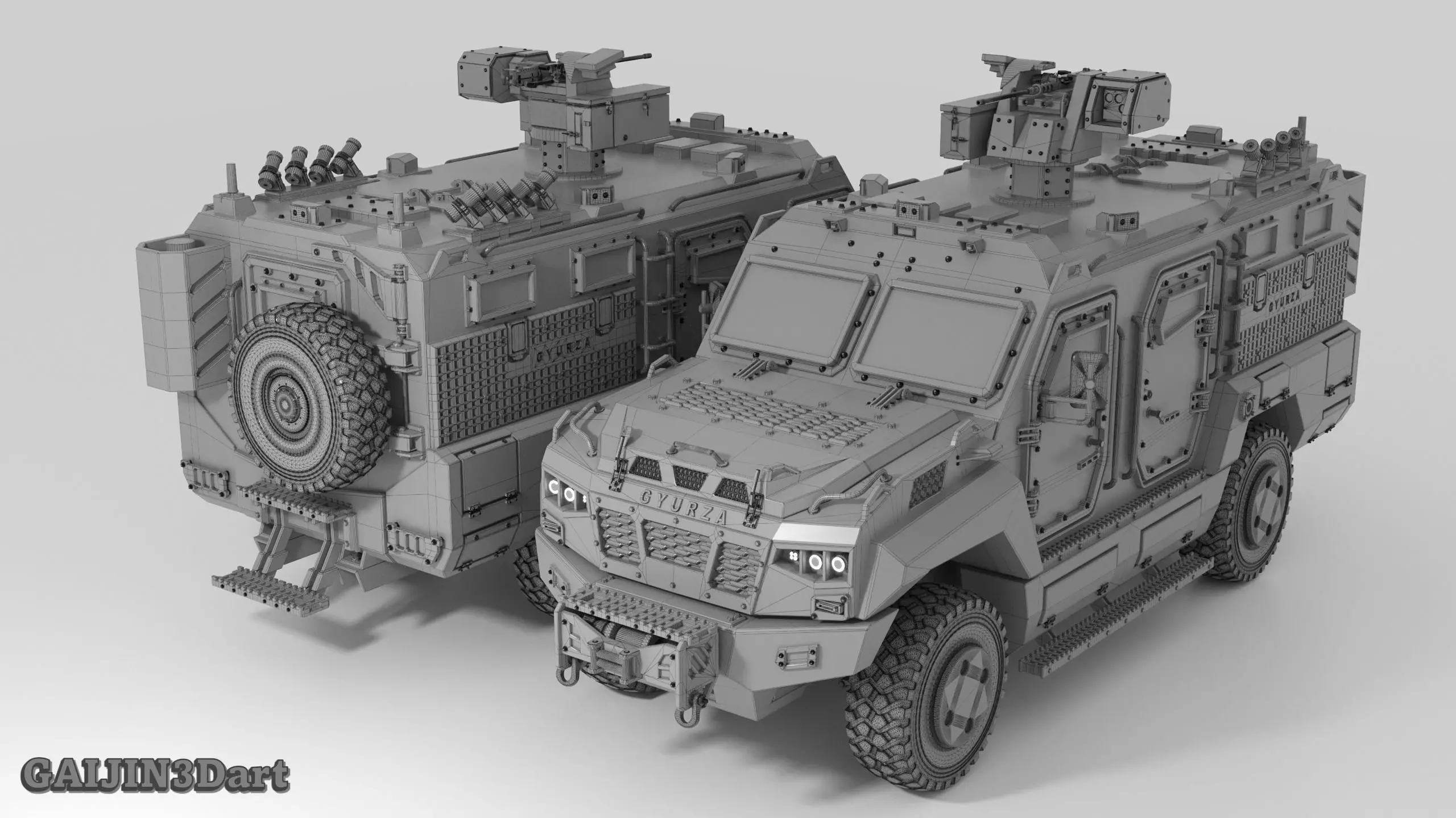 GYURZA  Tactical MRAP Vehicle 3D print model_7