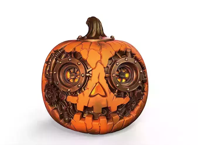 Steampunk pumpkin casket 3D print model