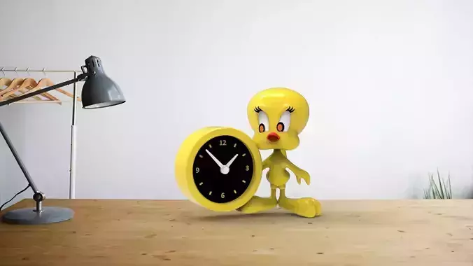 Tweety desk clock