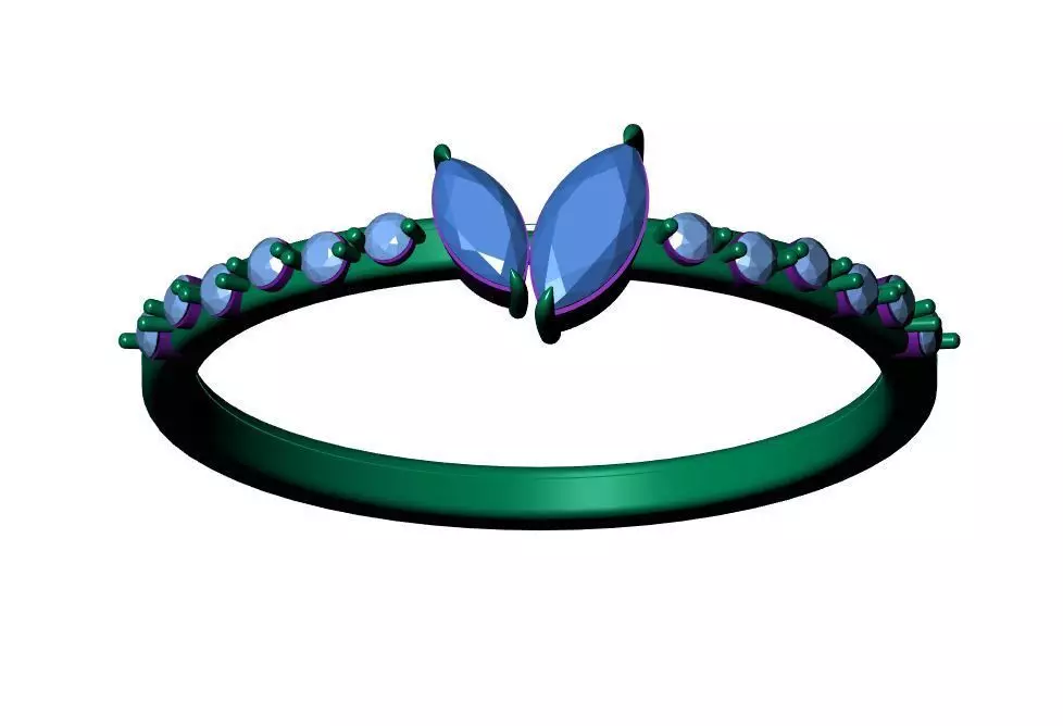 Solitaire ring 3D print model_8