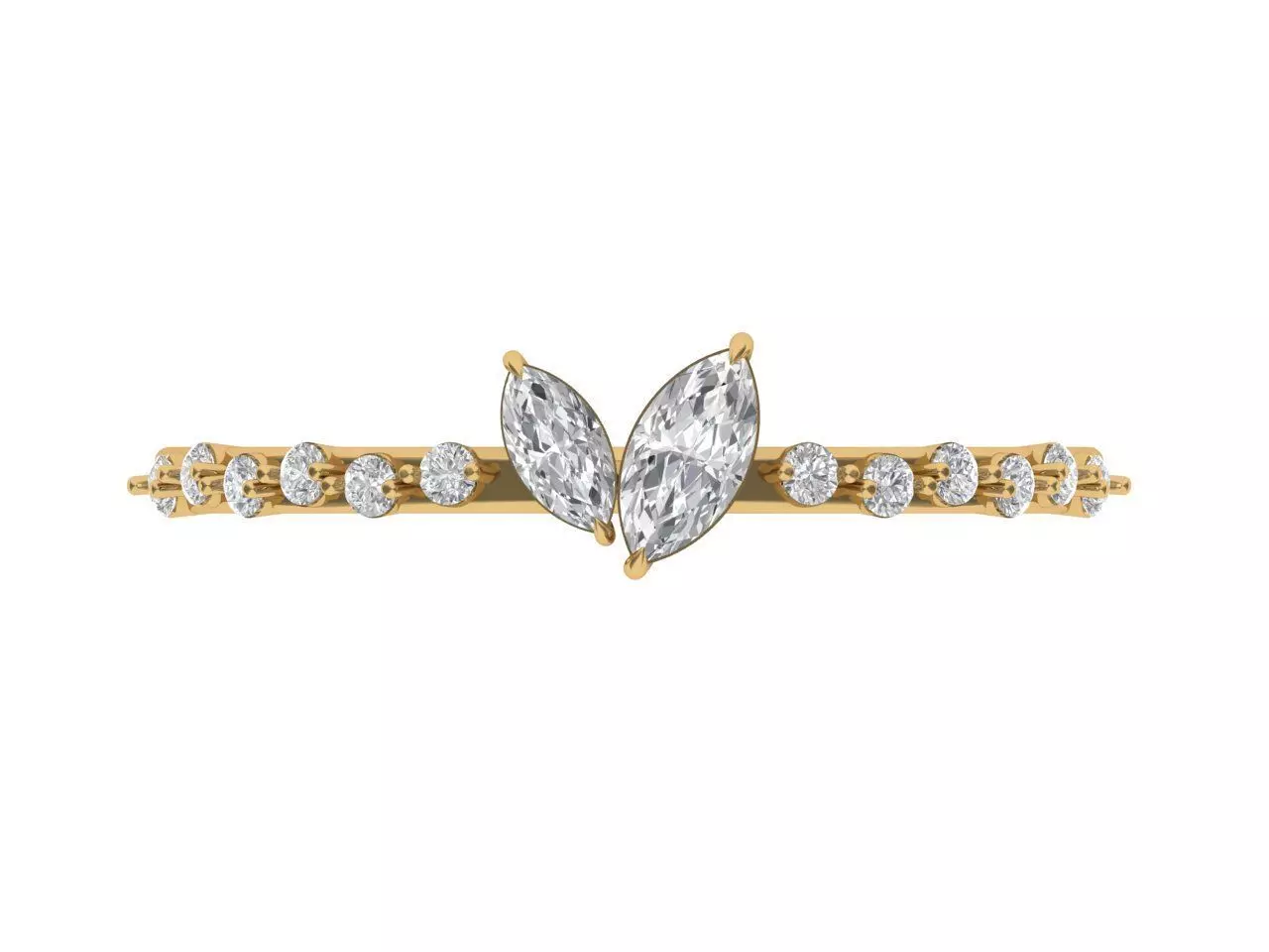 Solitaire ring 3D print model_2