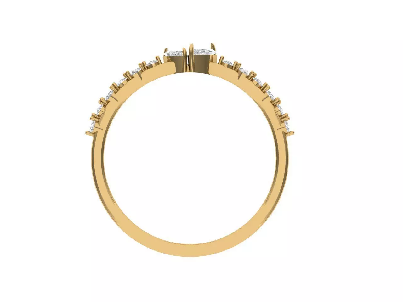 Solitaire ring 3D print model_5