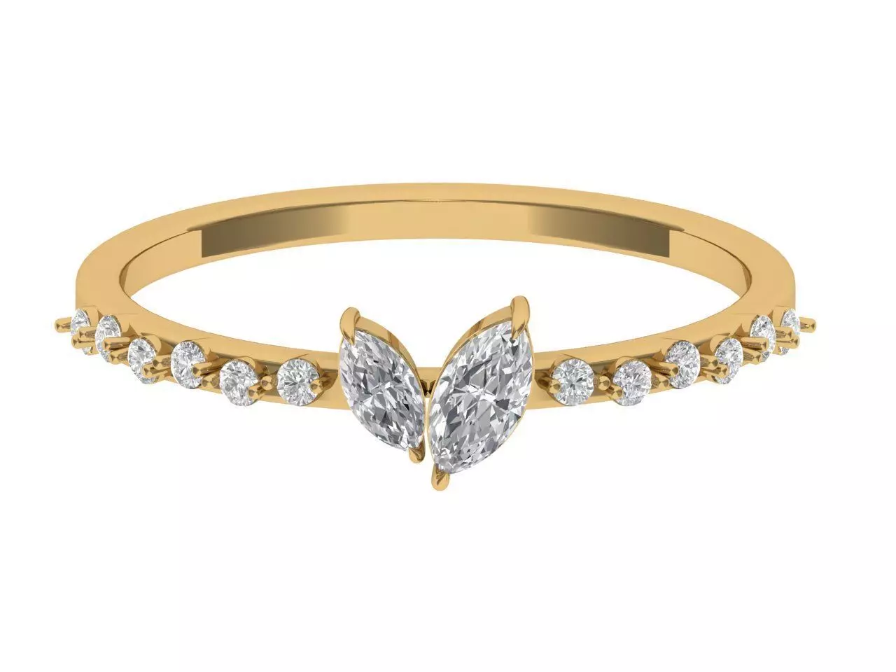 Solitaire ring 3D print model_0