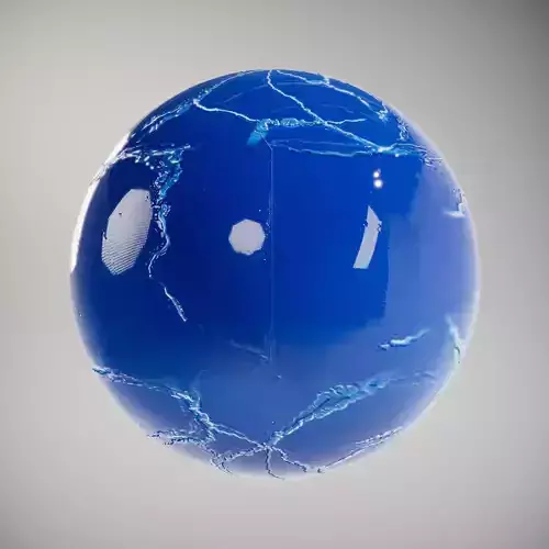 HQ PBR Textures Set Blue Marble Glossy Veined