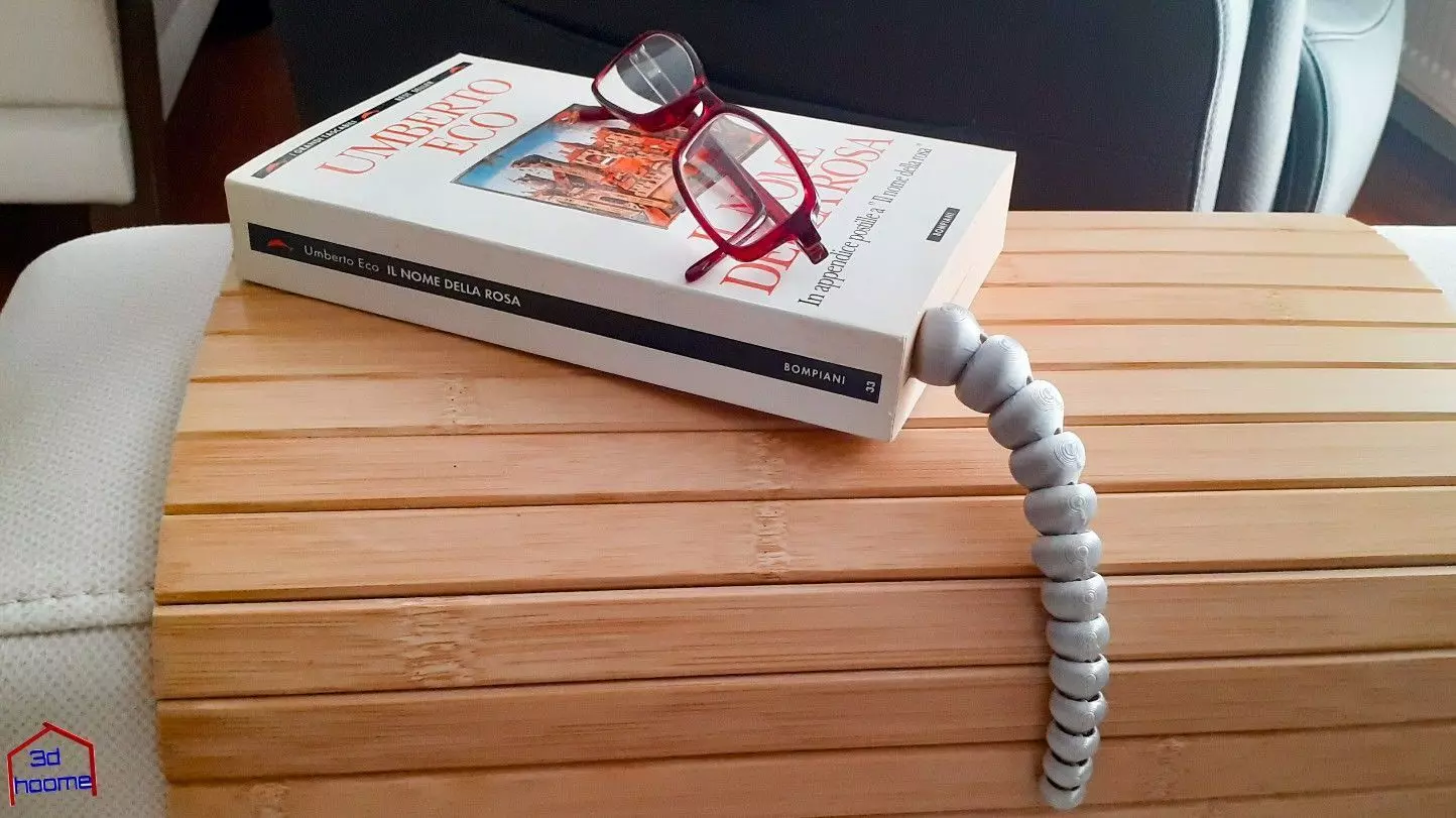 ARTICULATED BOOKMARK - BOOKWORM 3D print model_5