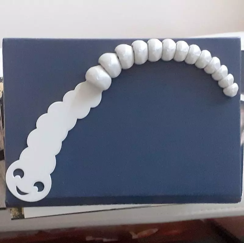 ARTICULATED BOOKMARK - BOOKWORM 3D print model_2