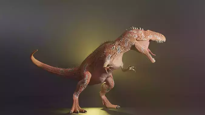 Stylized Acrocanthosaurus - Basic Rigged