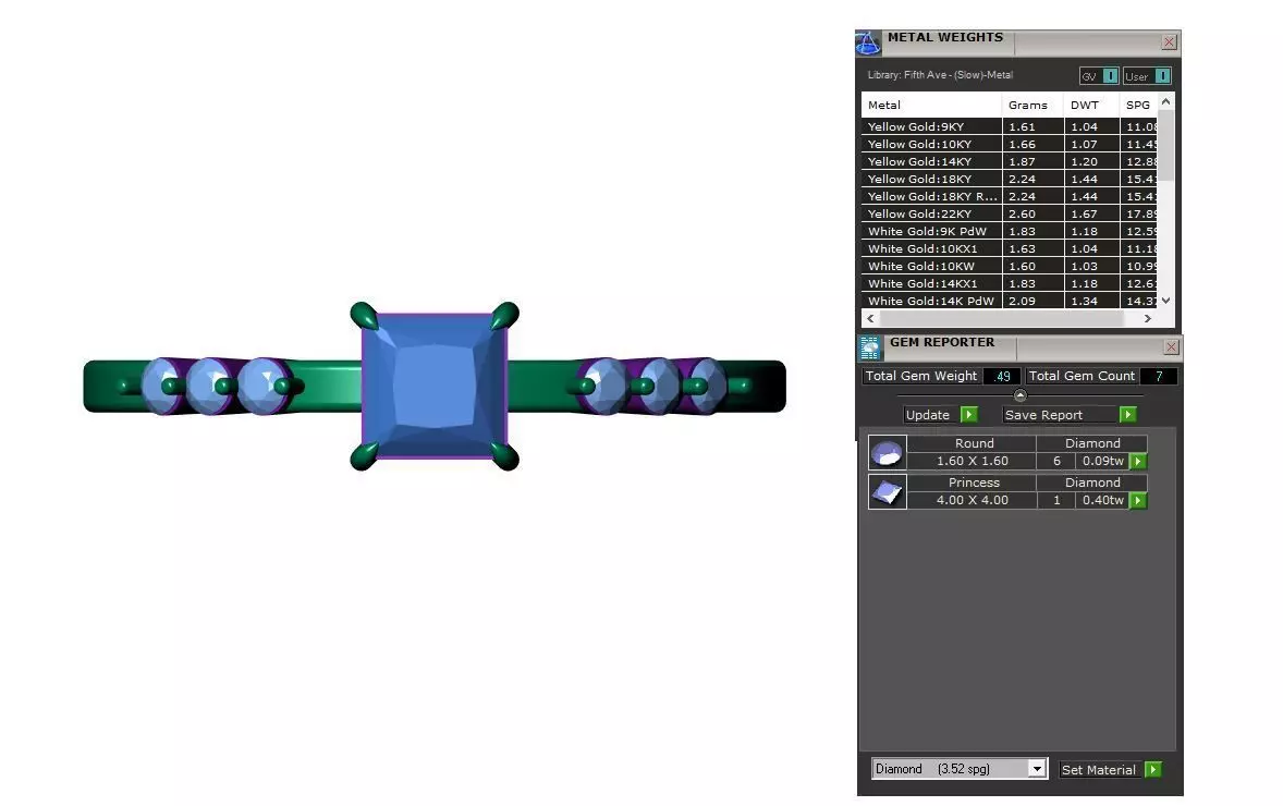 Solitaire ring 3D print model_7