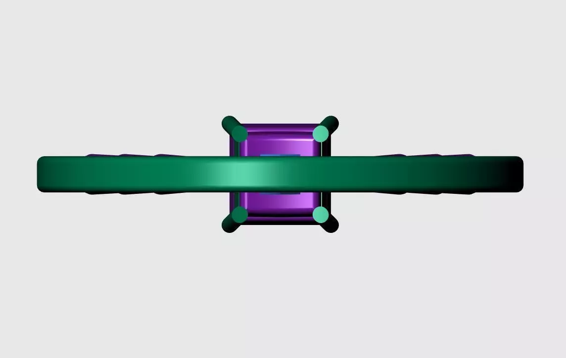 Solitaire ring 3D print model_8