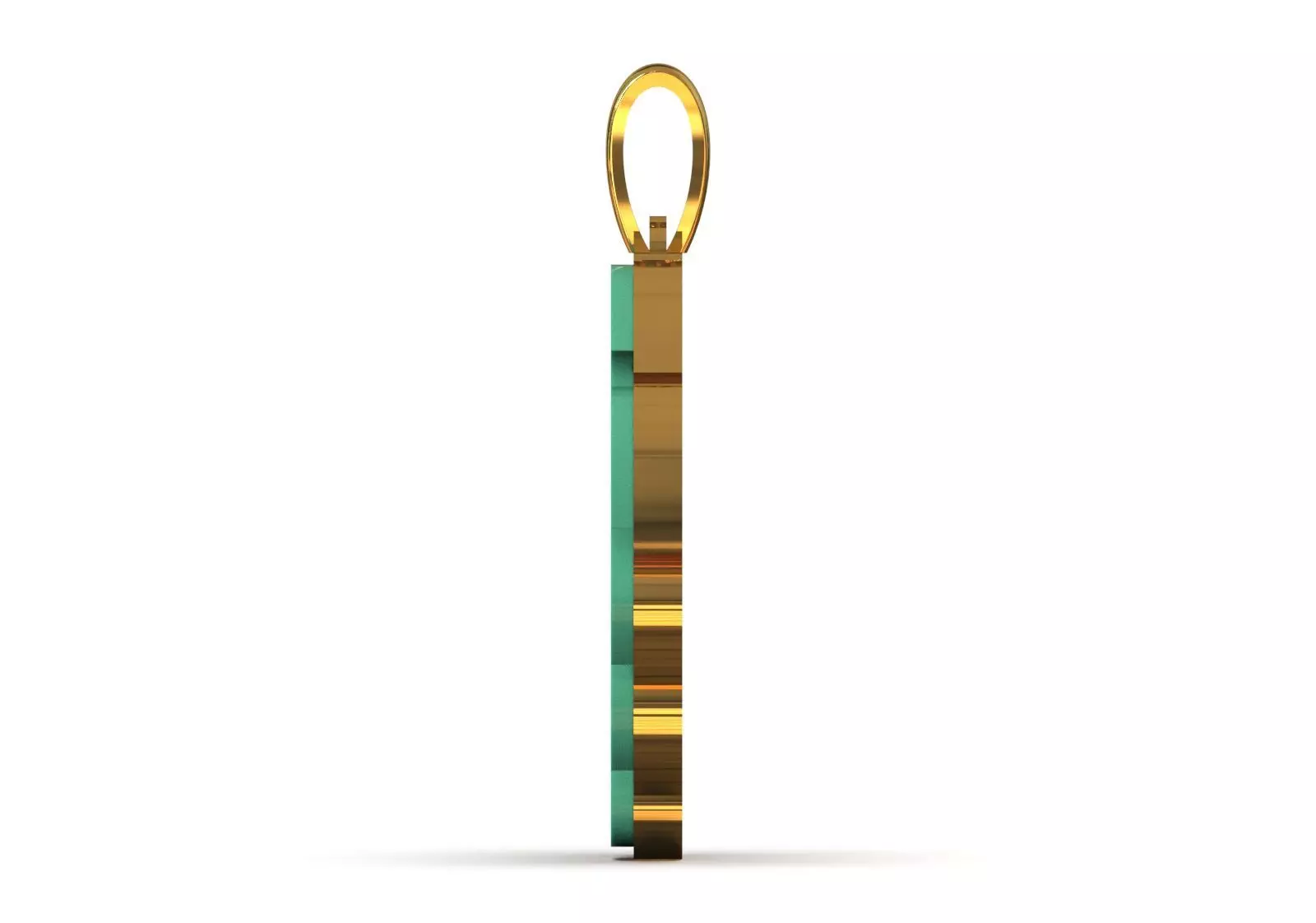 Plaque Turquoise Monstera Leaf gp0134 3D print model_2