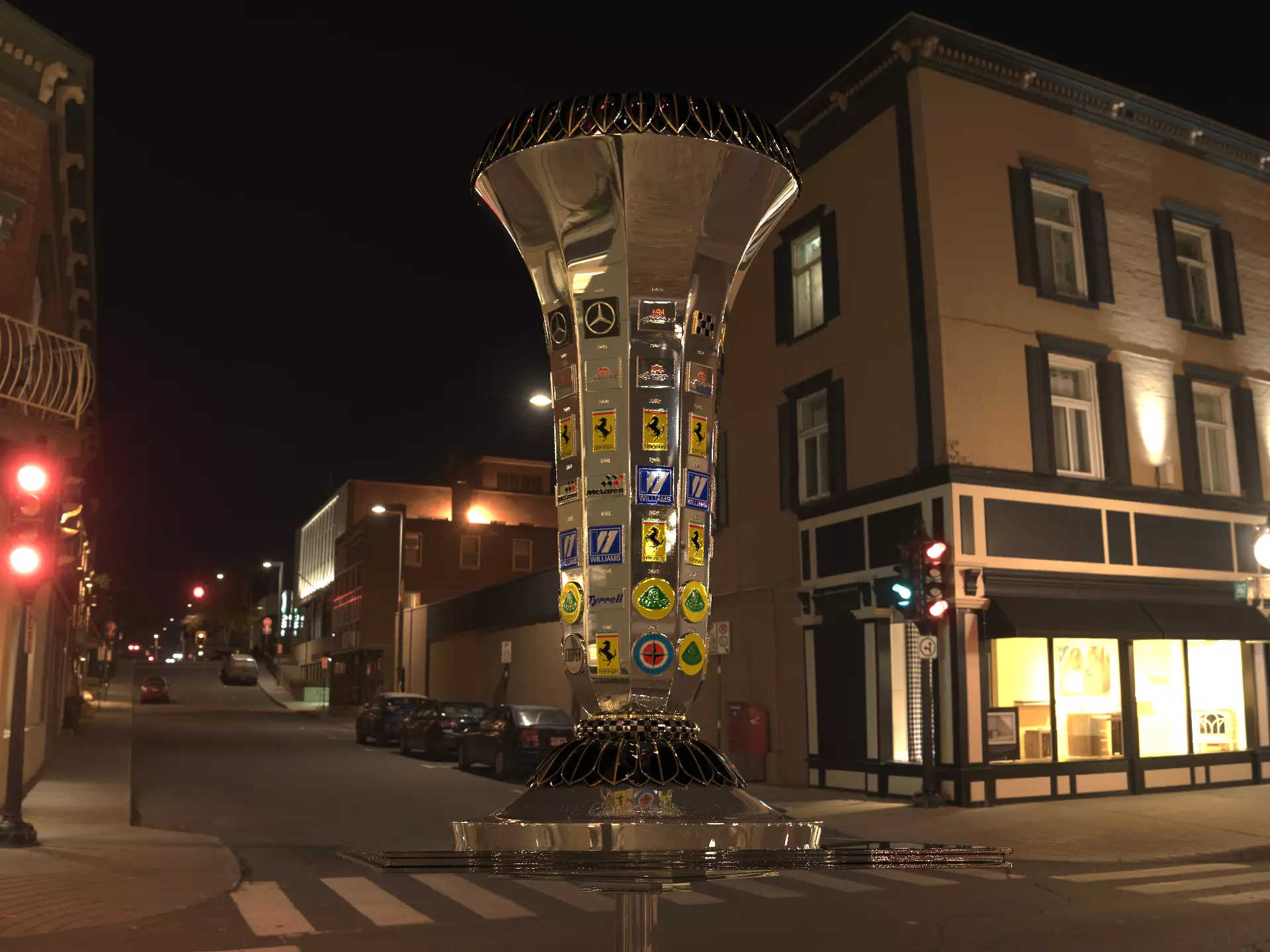 Formula1 Constructors Championship Trophy Award 3D model_14