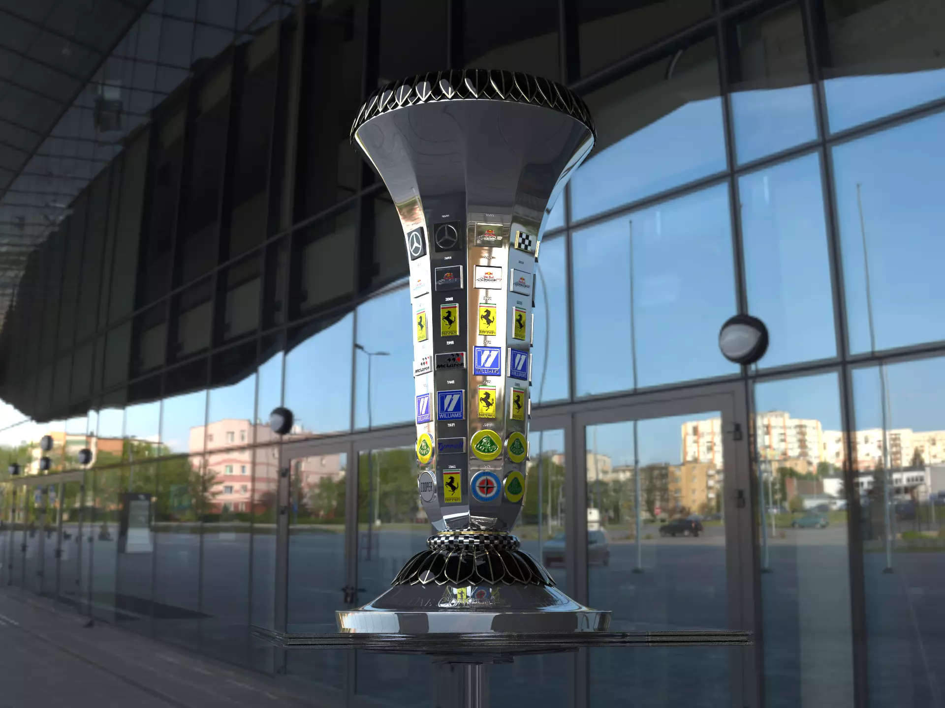 Formula1 Constructors Championship Trophy Award 3D model_20