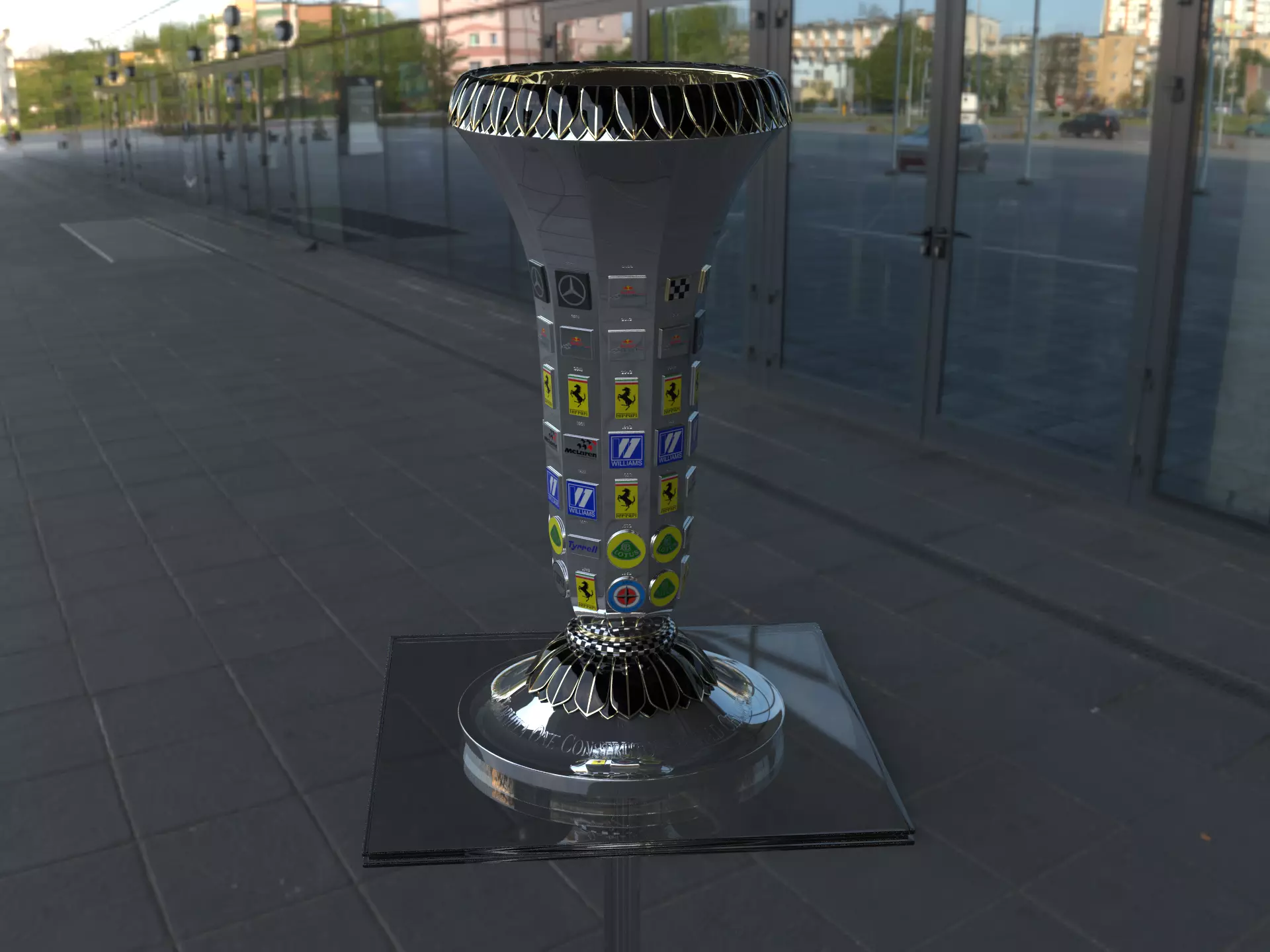 Formula1 Constructors Championship Trophy Award 3D model_22