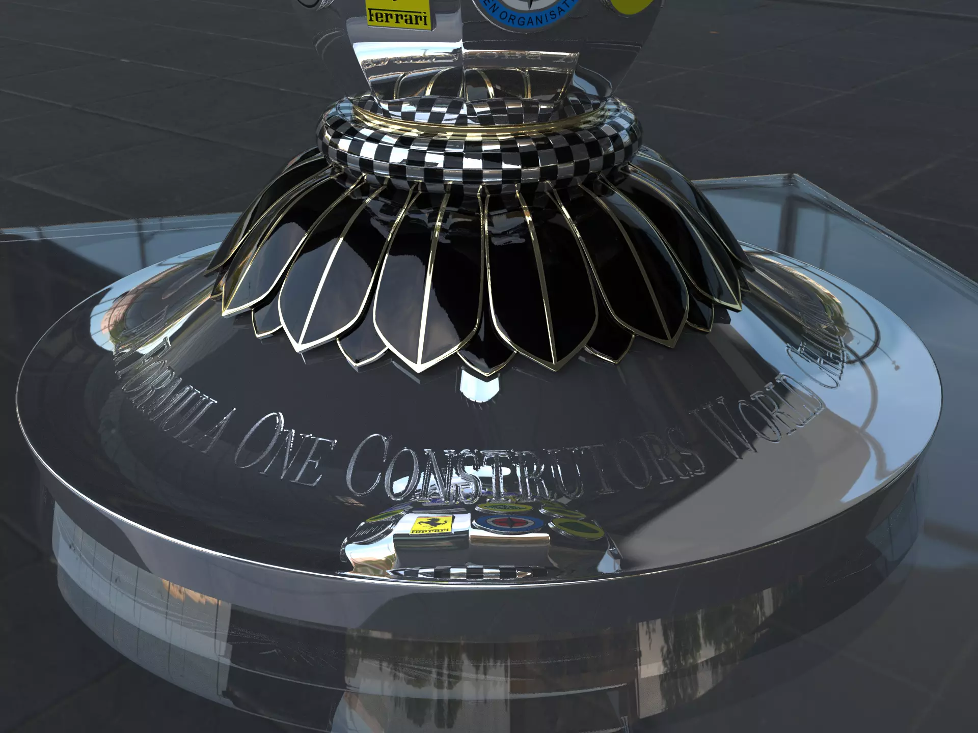 Formula1 Constructors Championship Trophy Award 3D model_2
