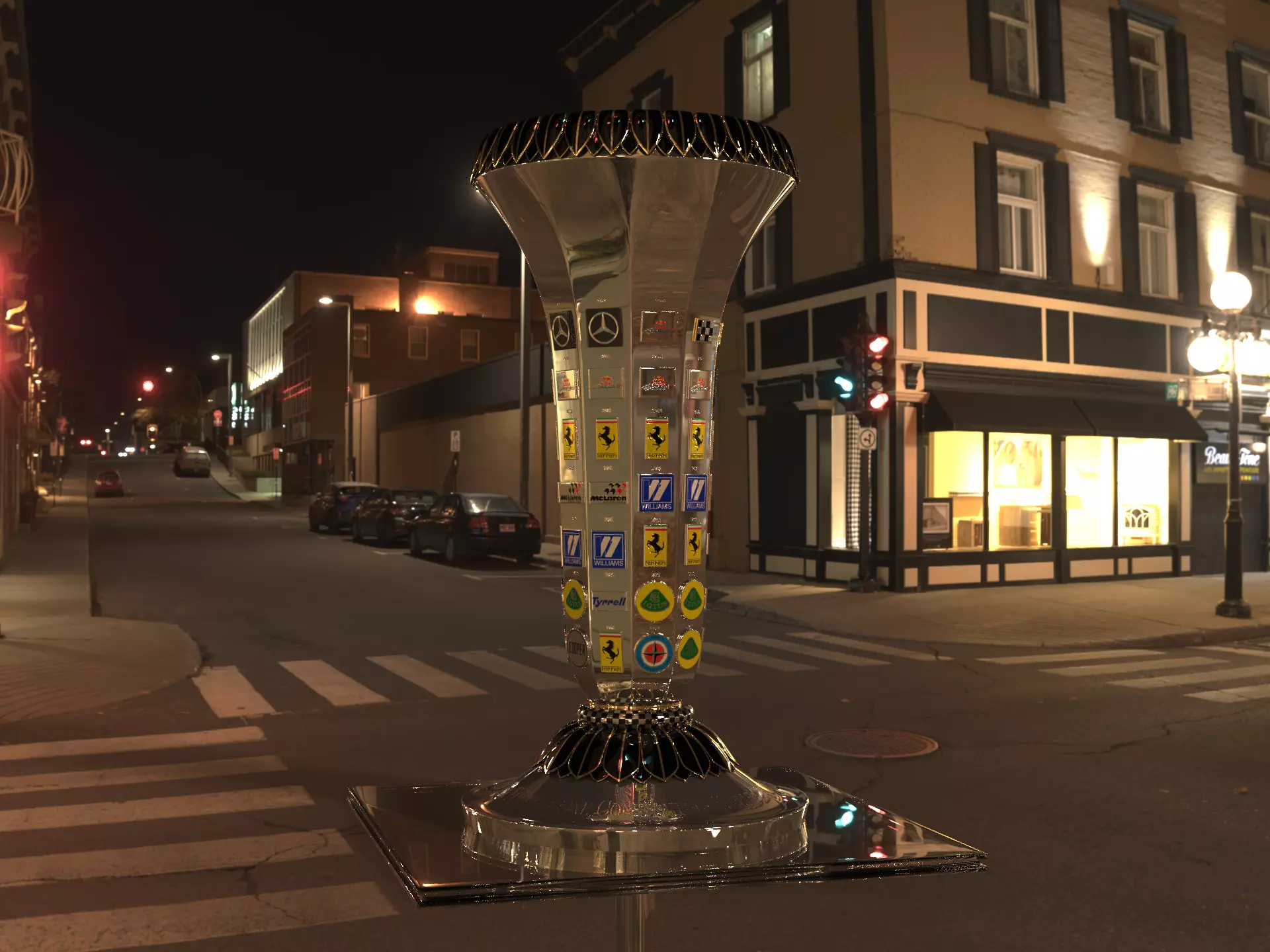 Formula1 Constructors Championship Trophy Award 3D model_15