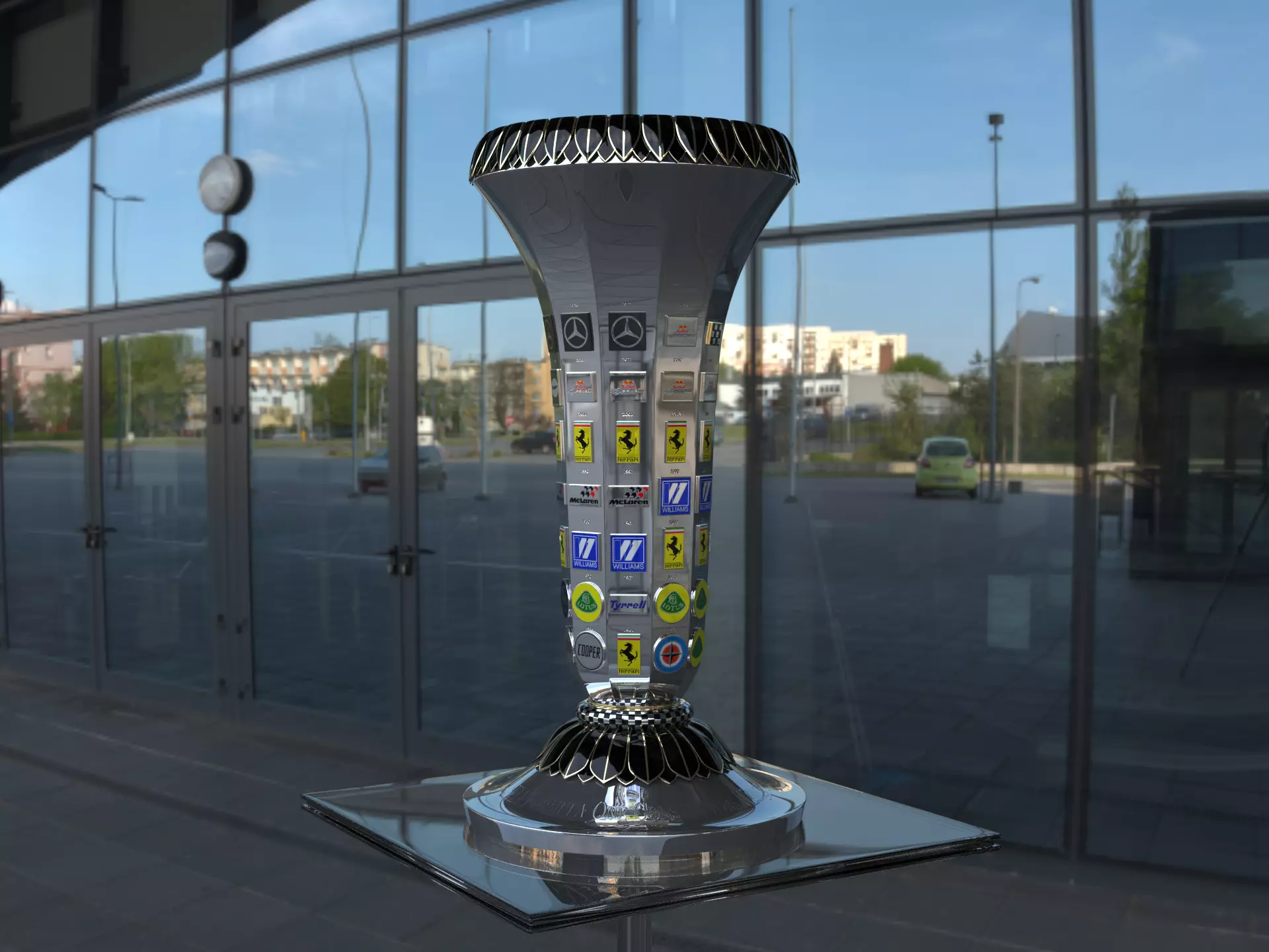 Formula1 Constructors Championship Trophy Award 3D model_19