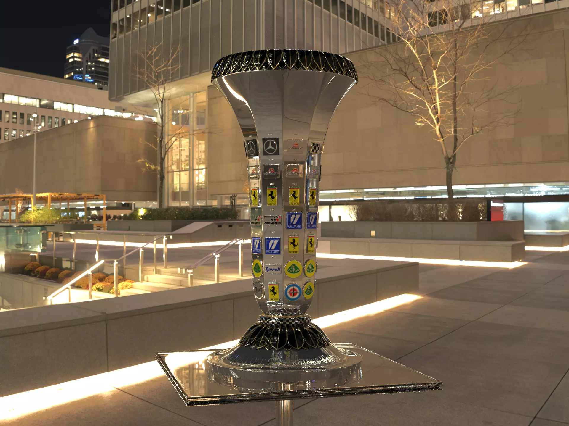 Formula1 Constructors Championship Trophy Award 3D model_24