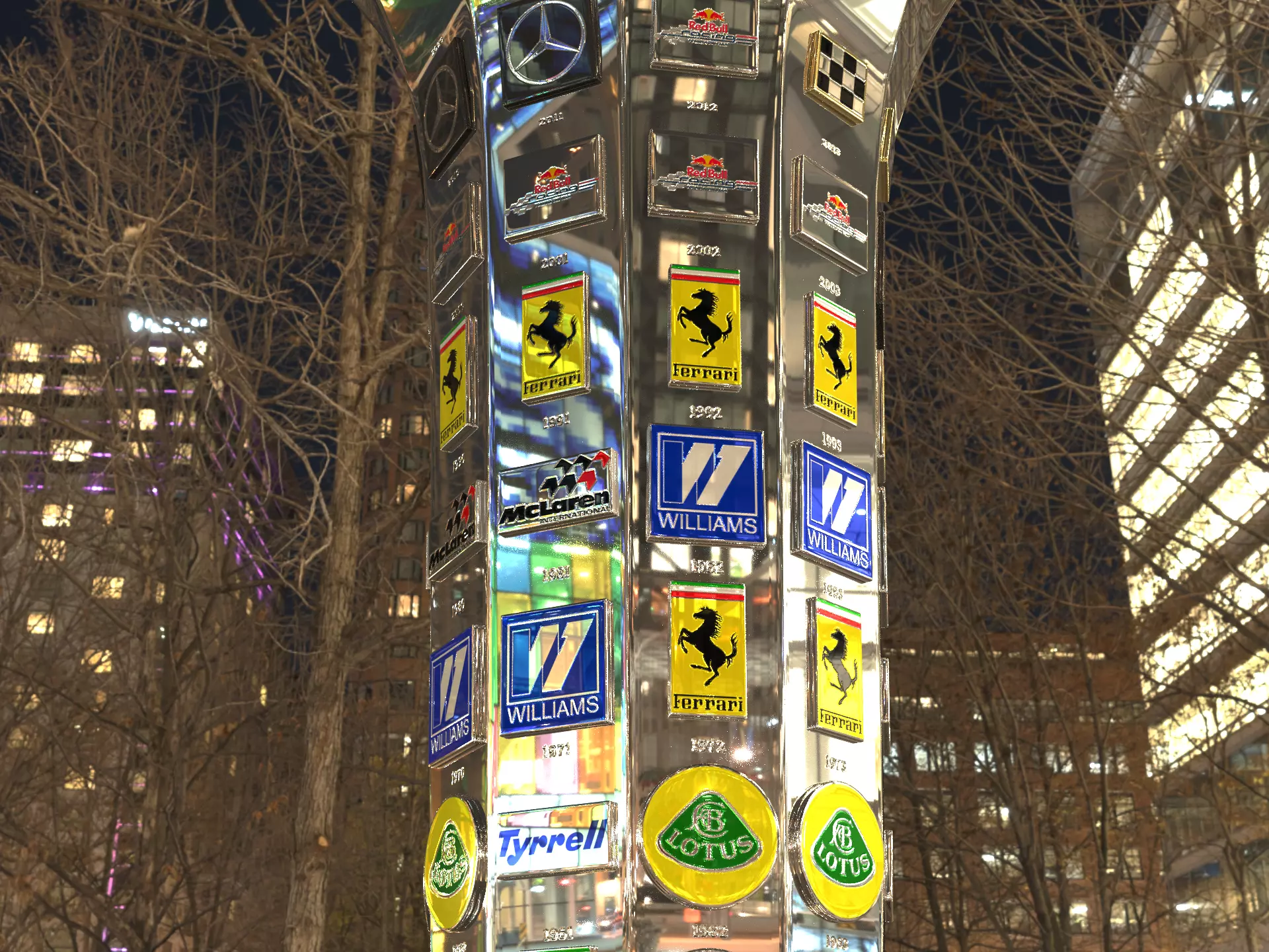 Formula1 Constructors Championship Trophy Award 3D model_3