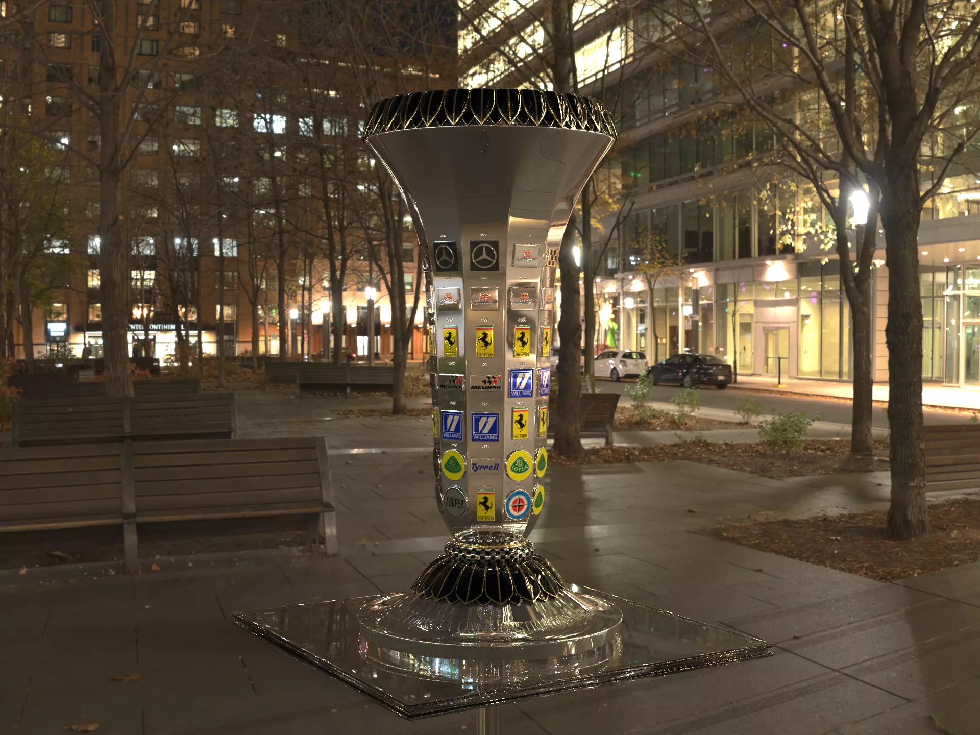 Formula1 Constructors Championship Trophy Award 3D model_17