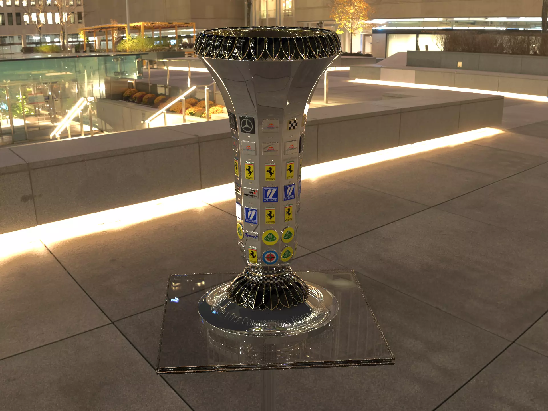 Formula1 Constructors Championship Trophy Award 3D model_23