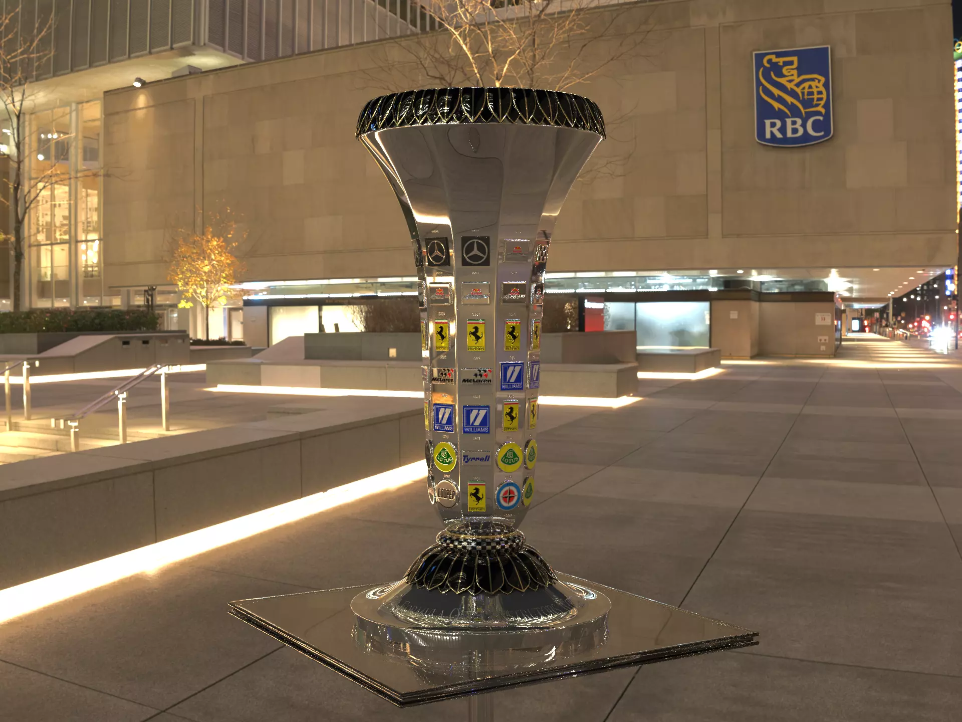 Formula1 Constructors Championship Trophy Award 3D model_25