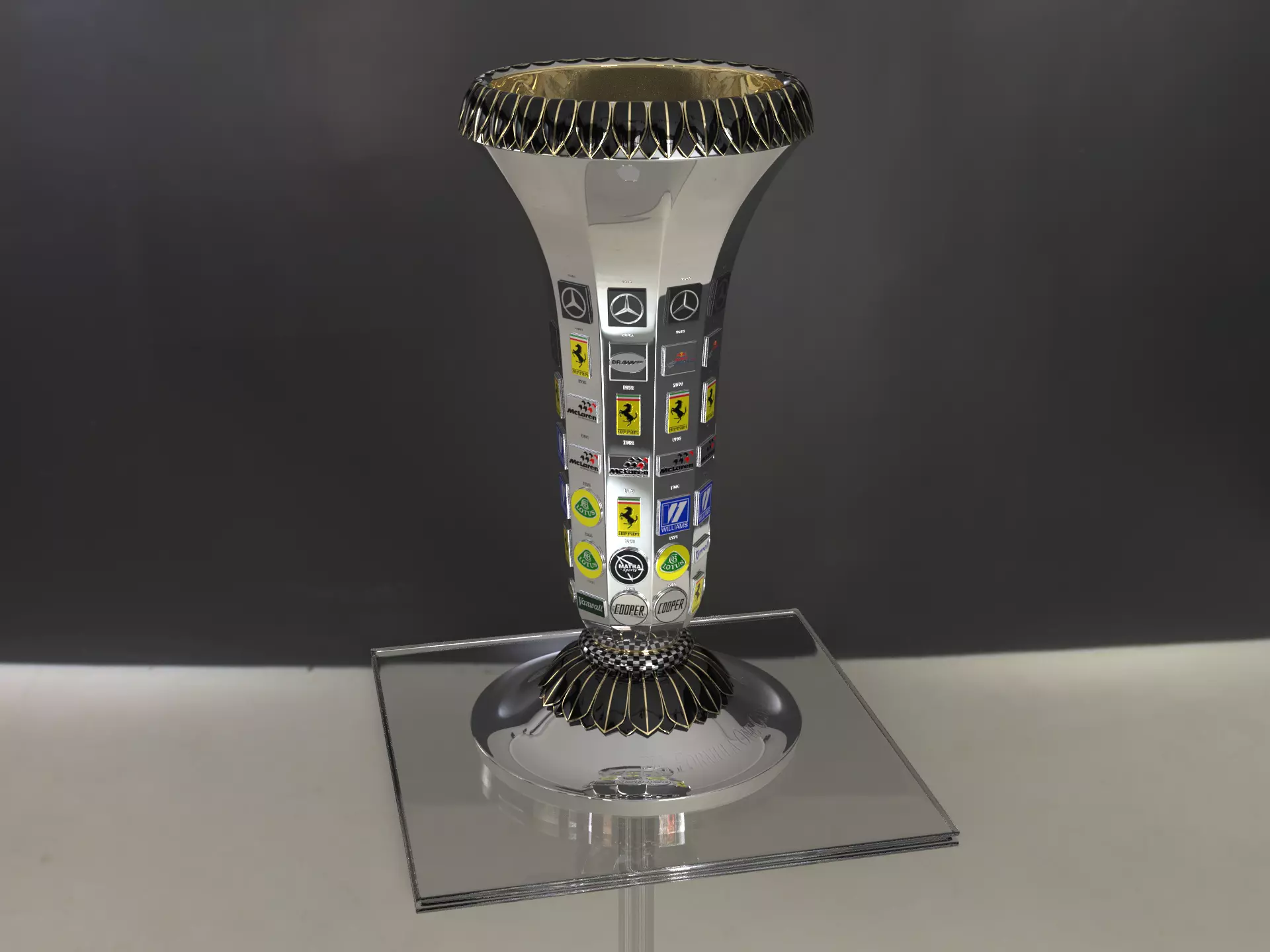 Formula1 Constructors Championship Trophy Award 3D model_30