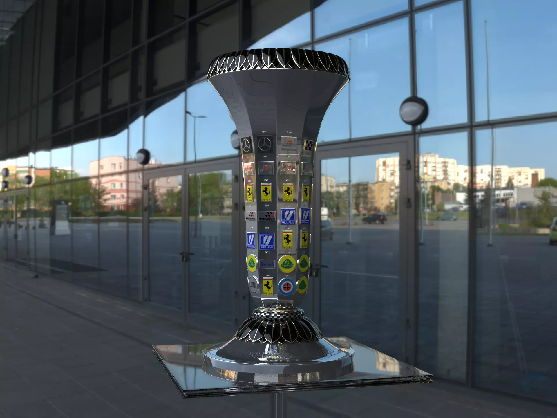 Formula1 Constructors Championship Trophy Award 3D model_21