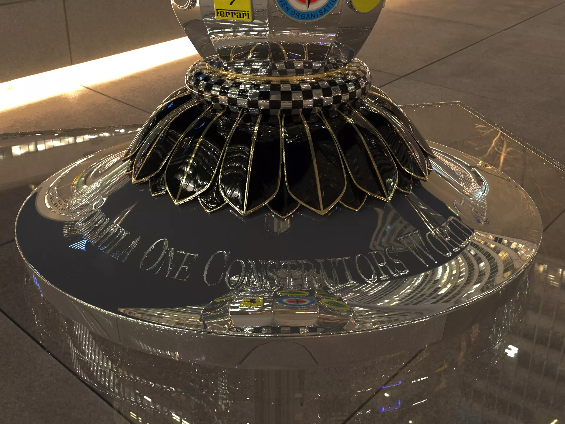 Formula1 Constructors Championship Trophy Award 3D model_31