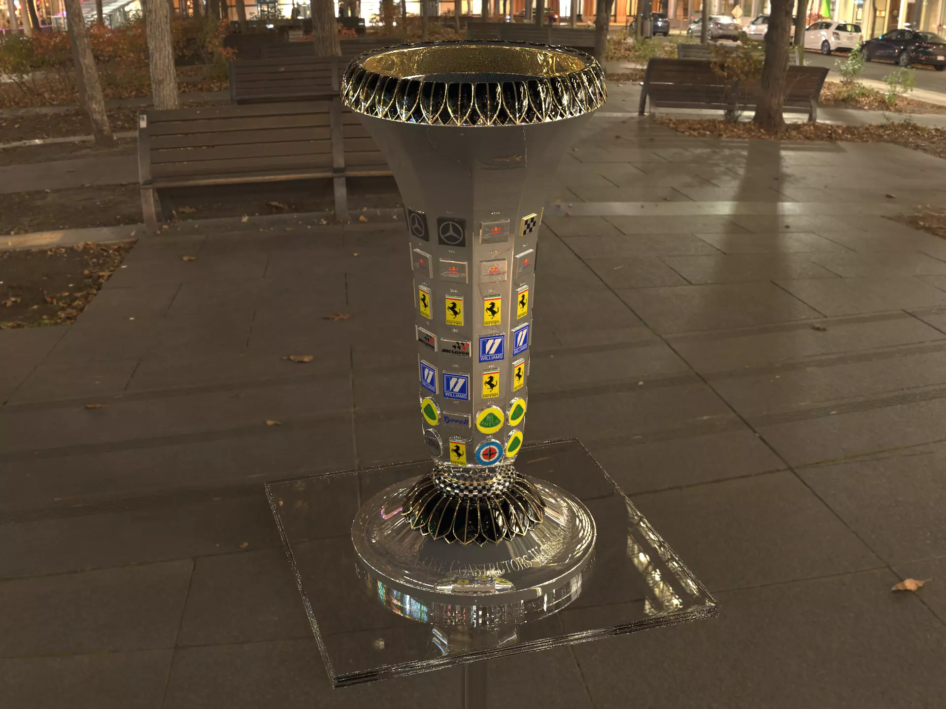 Formula1 Constructors Championship Trophy Award 3D model_29