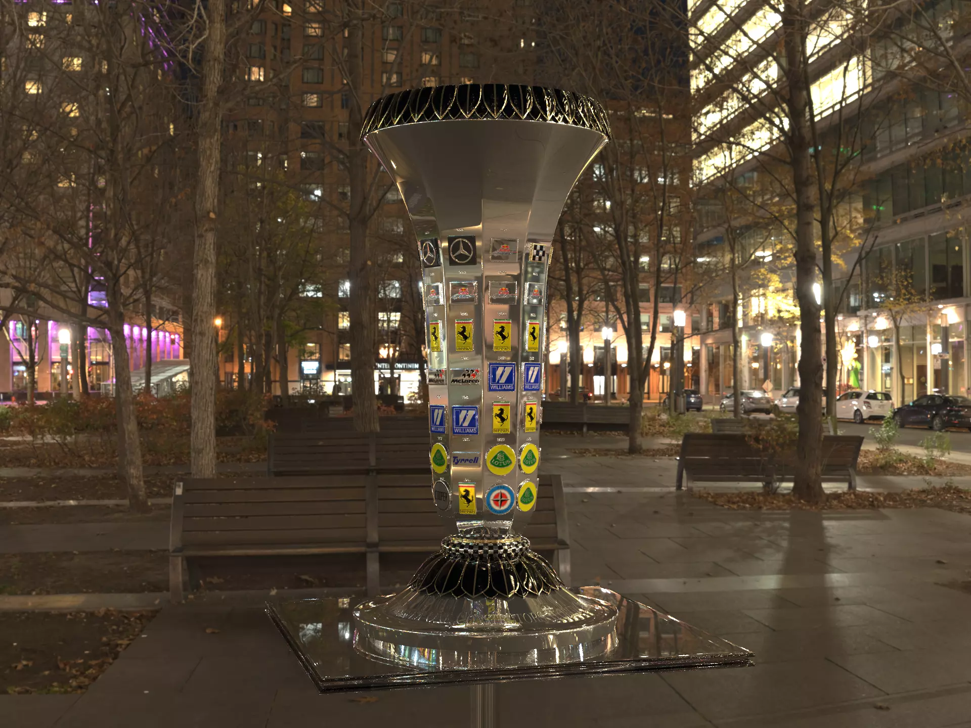 Formula1 Constructors Championship Trophy Award 3D model_18