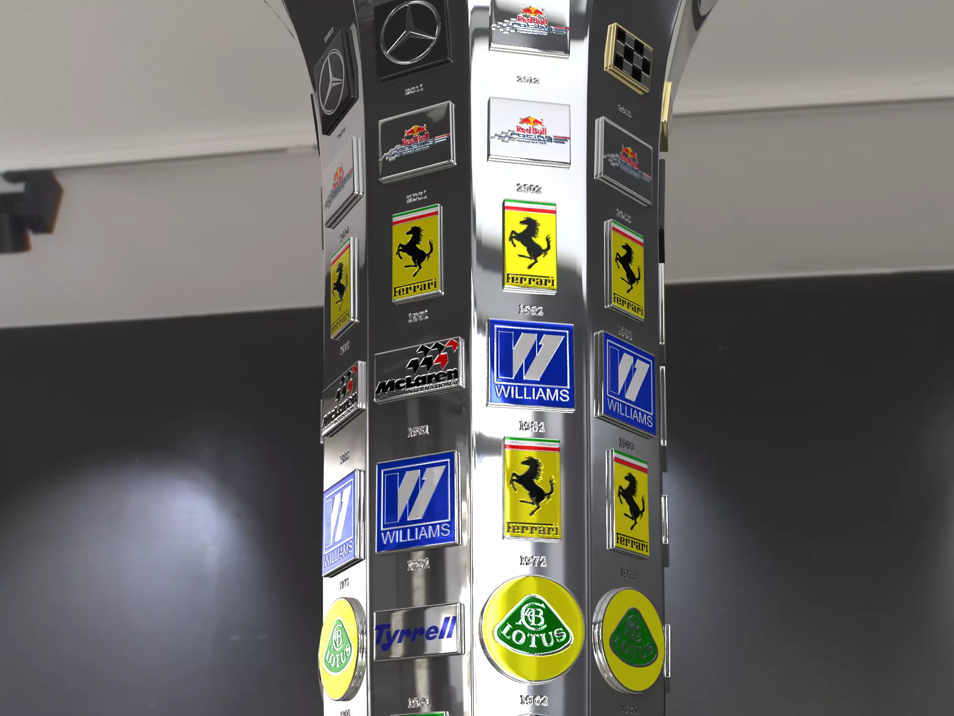 Formula1 Constructors Championship Trophy Award 3D model_32