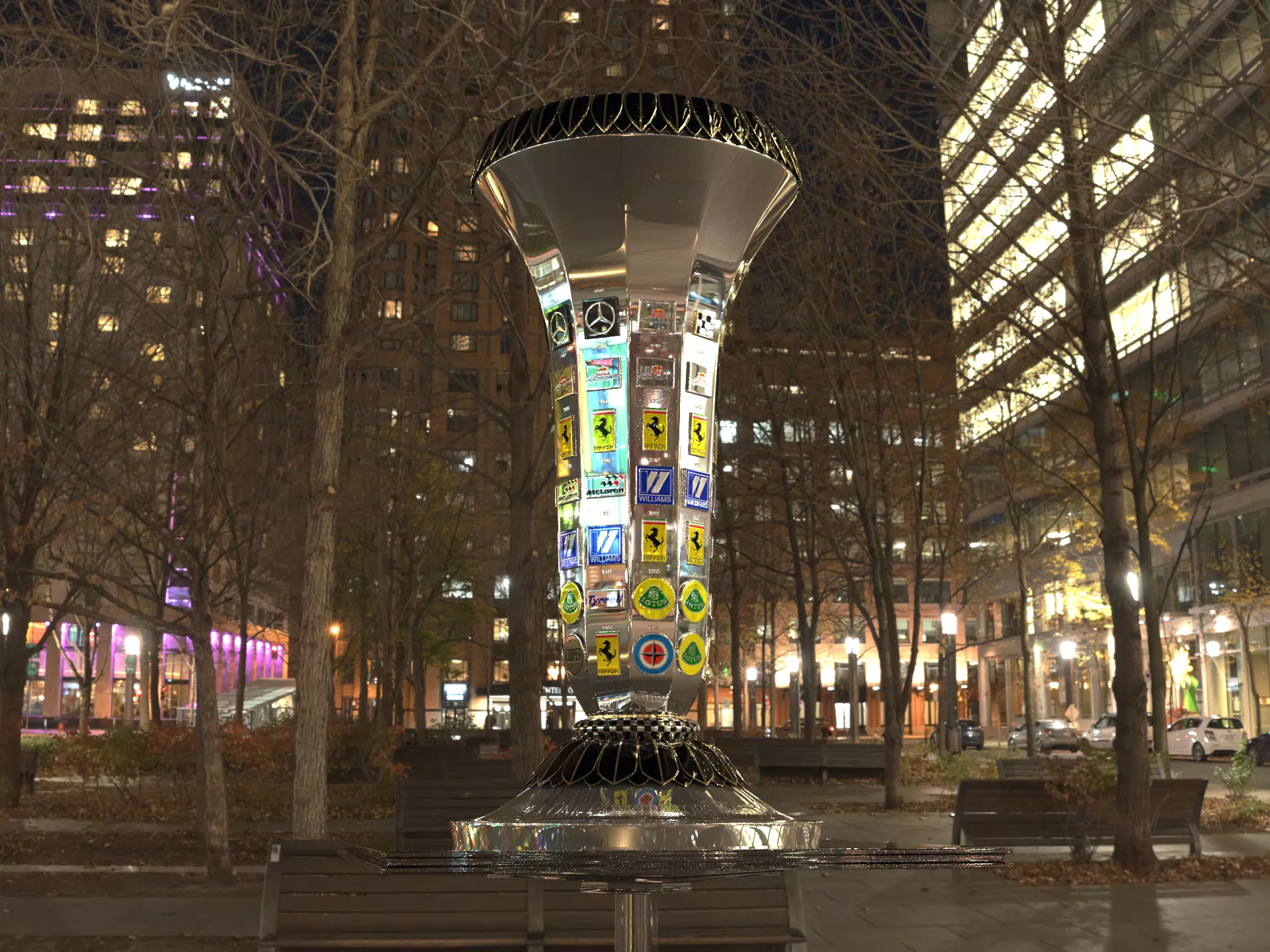 Formula1 Constructors Championship Trophy Award 3D model_5