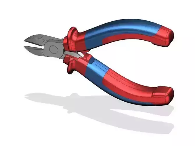 Wire Cutter - High-Quality Industrial 3D Model  Mechanical Tool