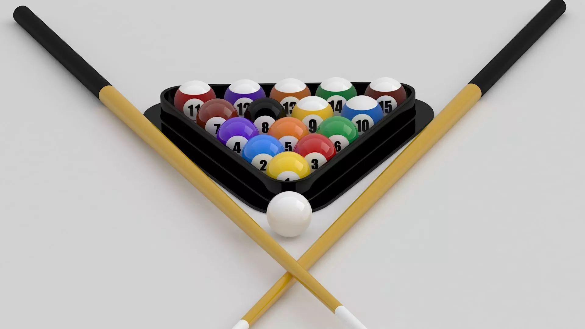 Pool Table Triangle Billiard Triangle 3D model_4