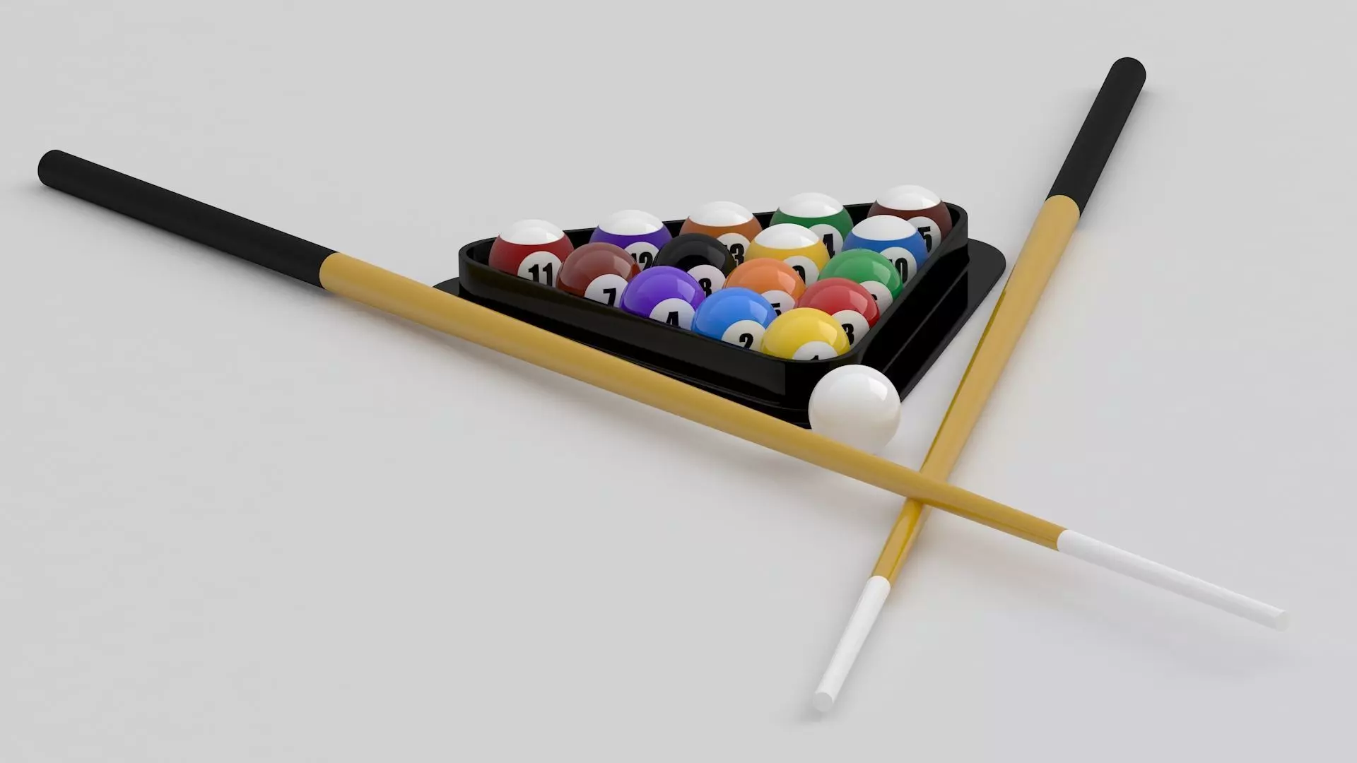 Pool Table Triangle Billiard Triangle 3D model_1