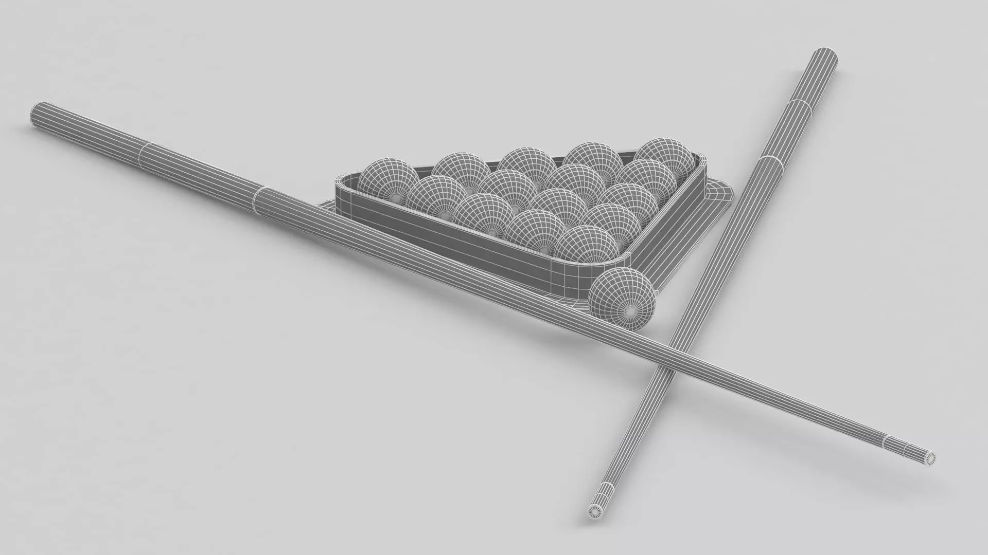 Pool Table Triangle Billiard Triangle 3D model_7