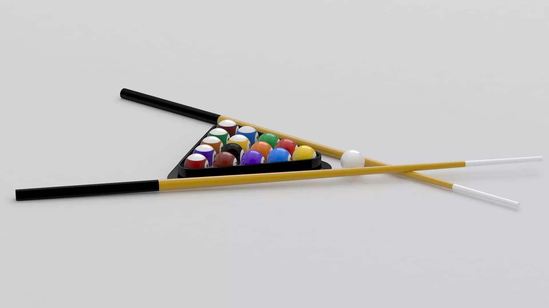 Pool Table Triangle Billiard Triangle 3D model_5