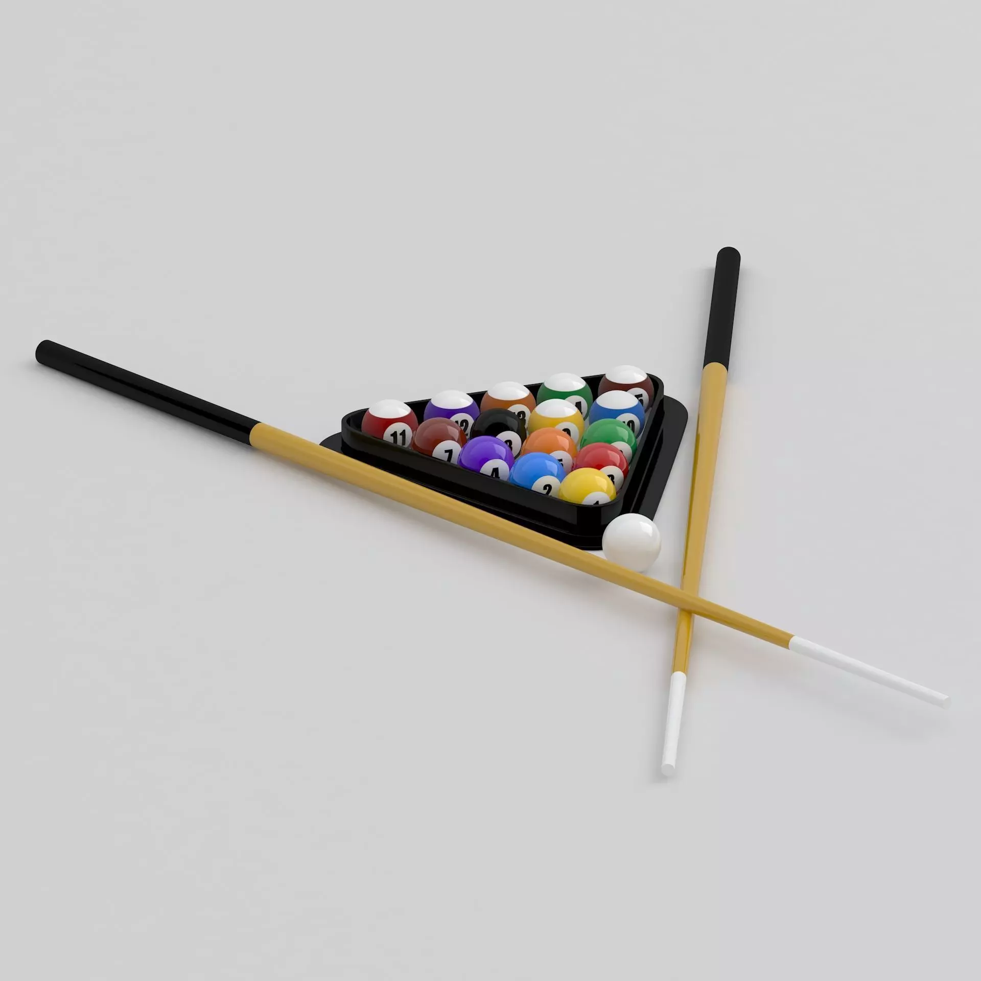 Pool Table Triangle Billiard Triangle 3D model_0