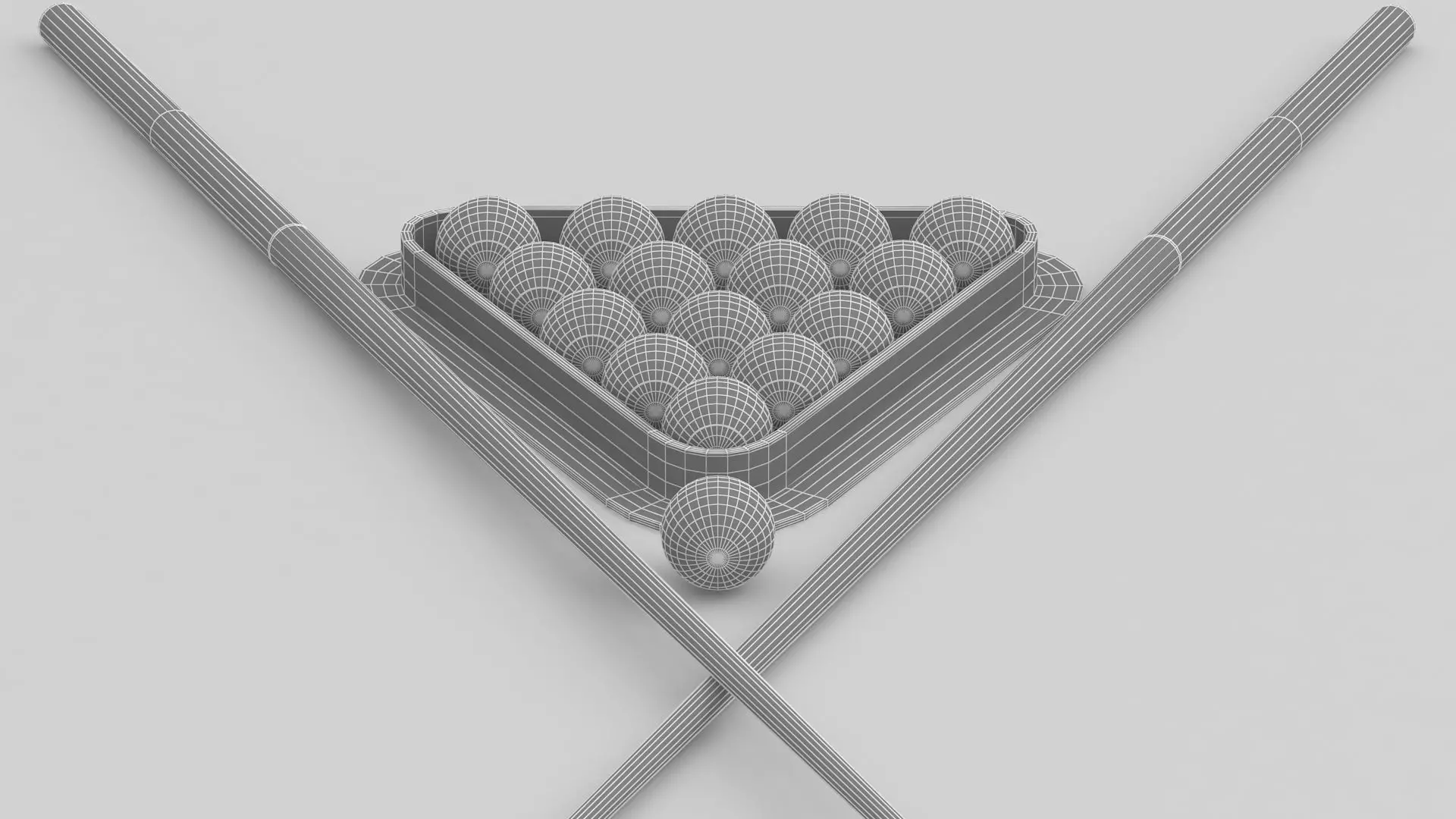 Pool Table Triangle Billiard Triangle 3D model_10