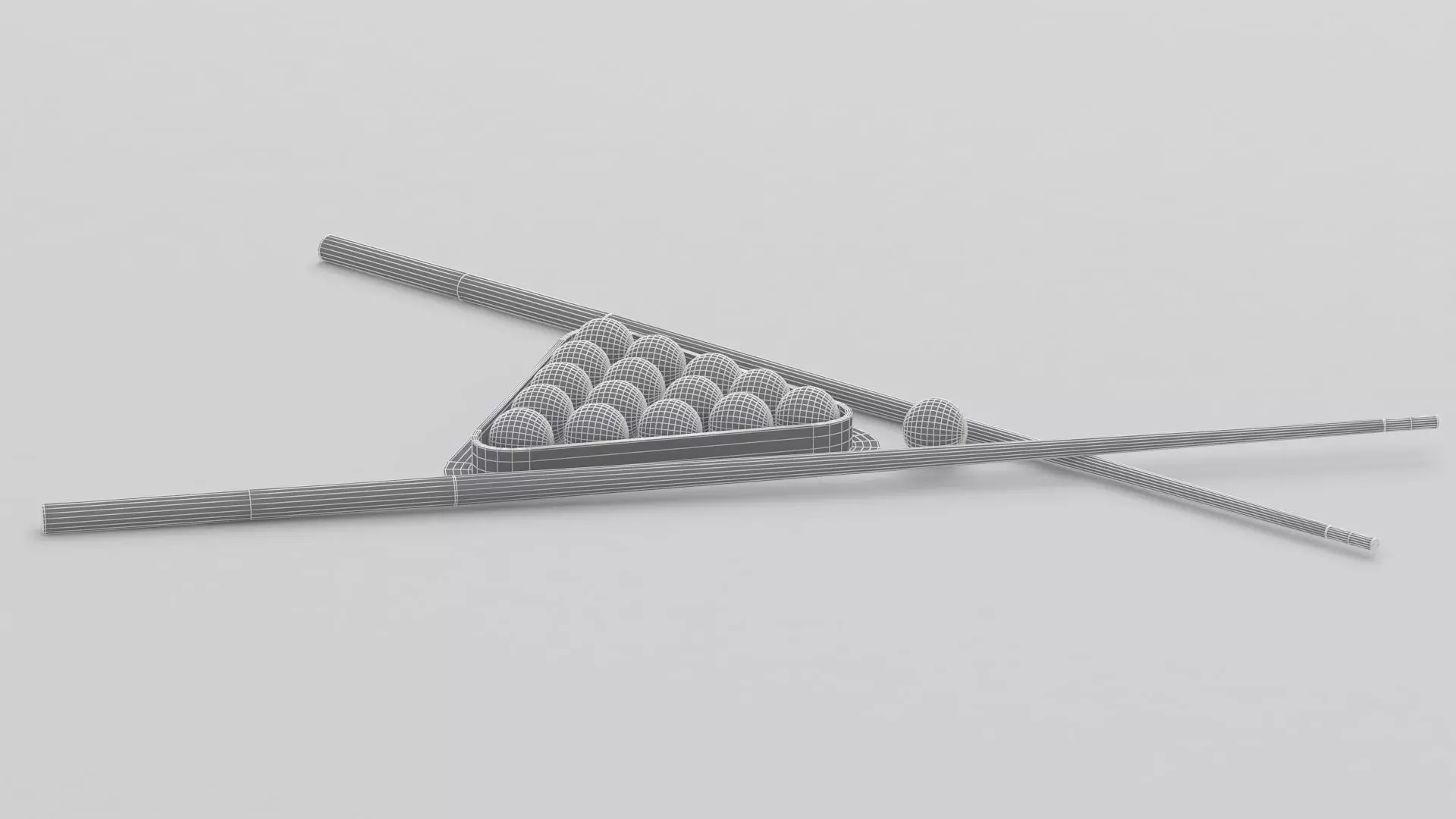 Pool Table Triangle Billiard Triangle 3D model_6