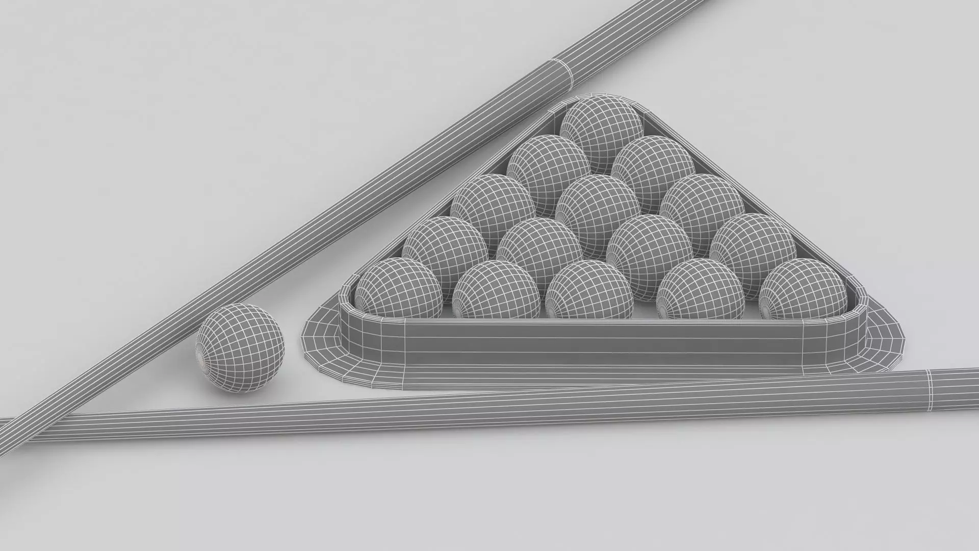 Pool Table Triangle Billiard Triangle 3D model_9