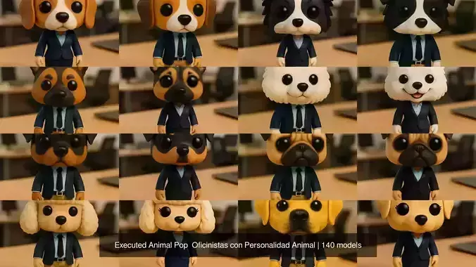 Executed Animal Pop  Oficinistas con Personalidad Animal