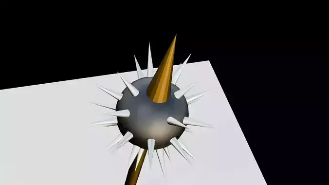 Medieval Spiked Mace 3D Model  Game-Ready Weapon Asset
