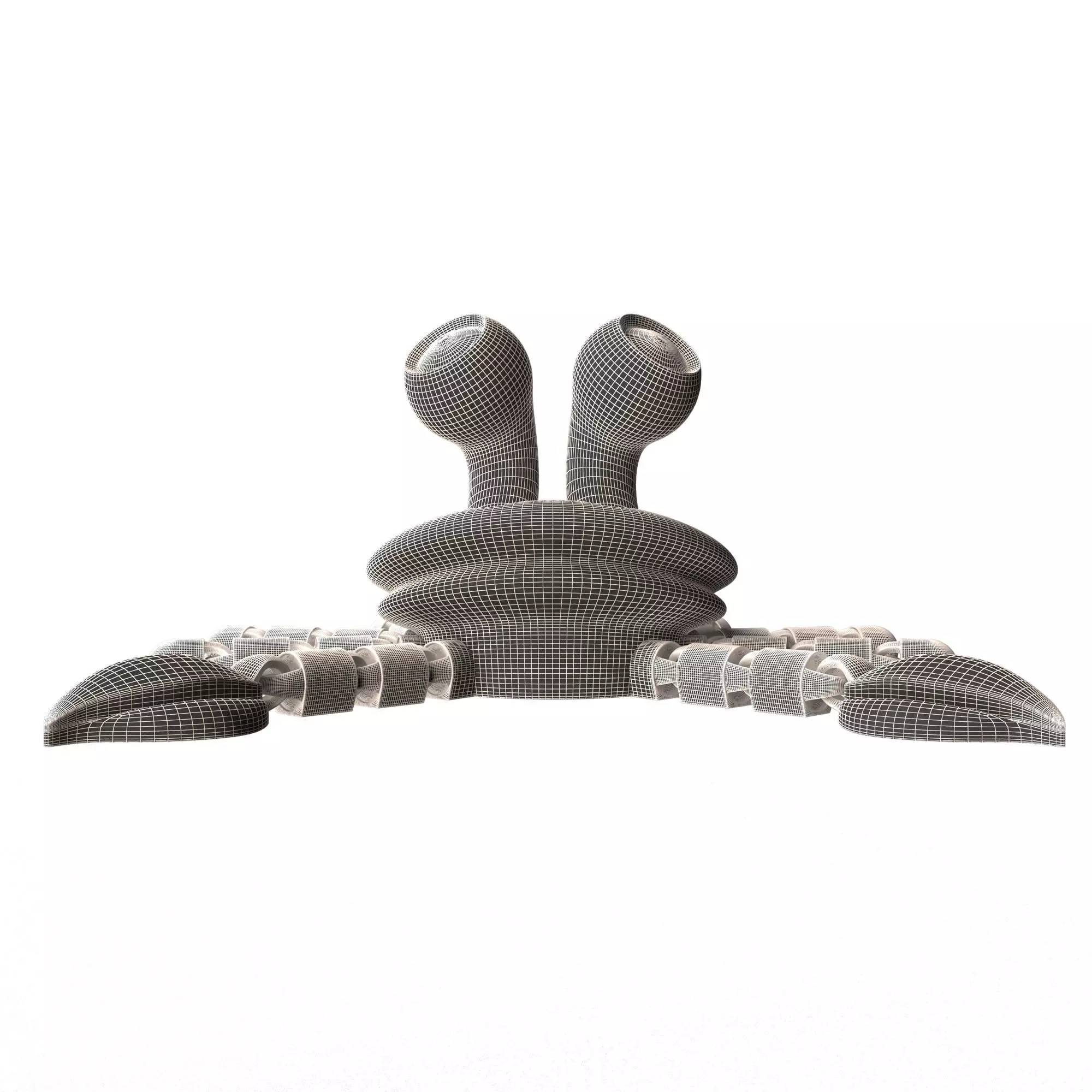 Crab 02 Cute Flexi Articulated Skeleton 3D print model_9