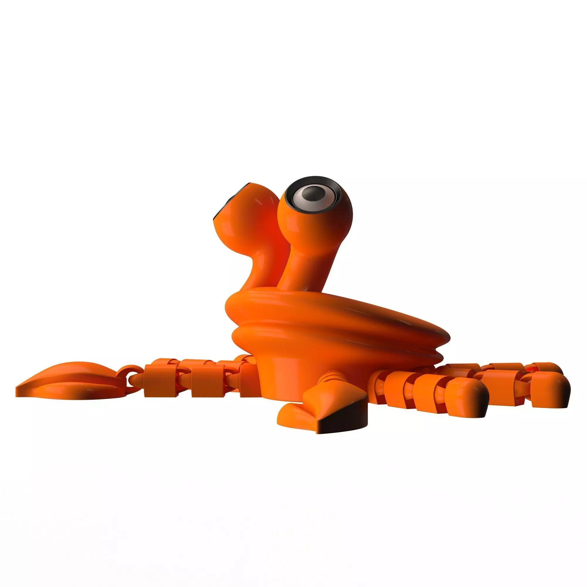 Crab 02 Cute Flexi Articulated Skeleton 3D print model_1