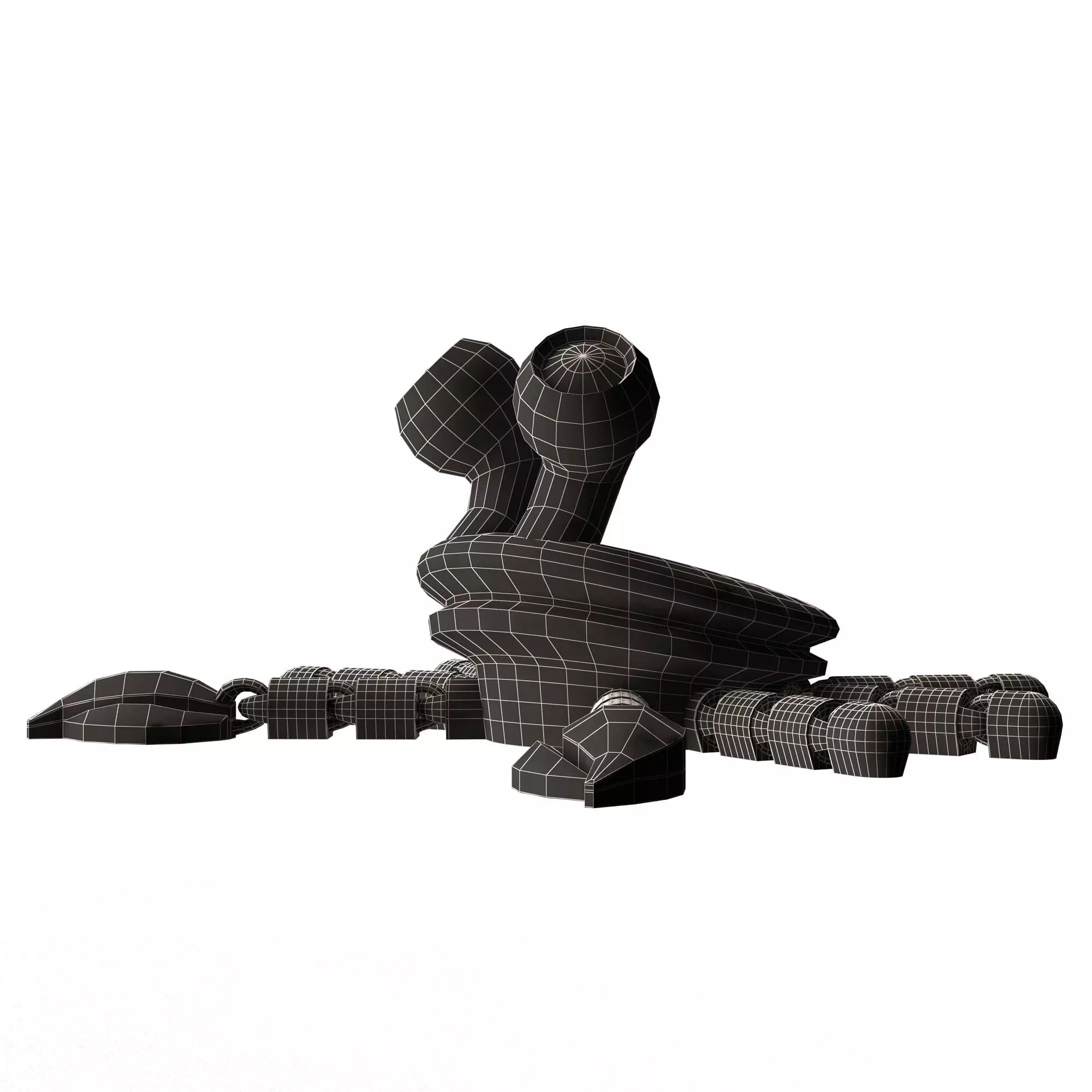 Crab 02 Cute Flexi Articulated Skeleton 3D print model_10