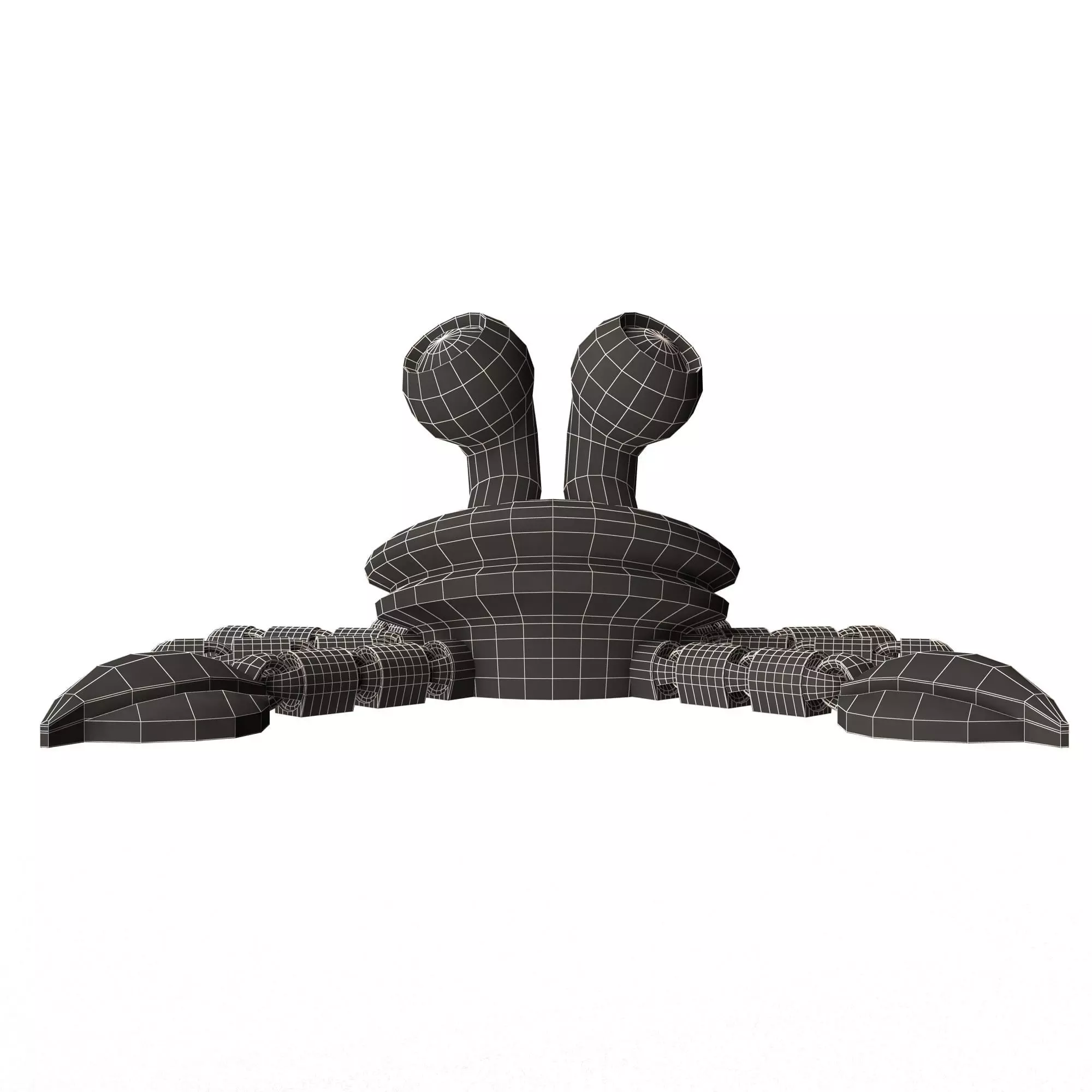 Crab 02 Cute Flexi Articulated Skeleton 3D print model_14